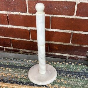 MARBLE White Marble Paper Towel Holder